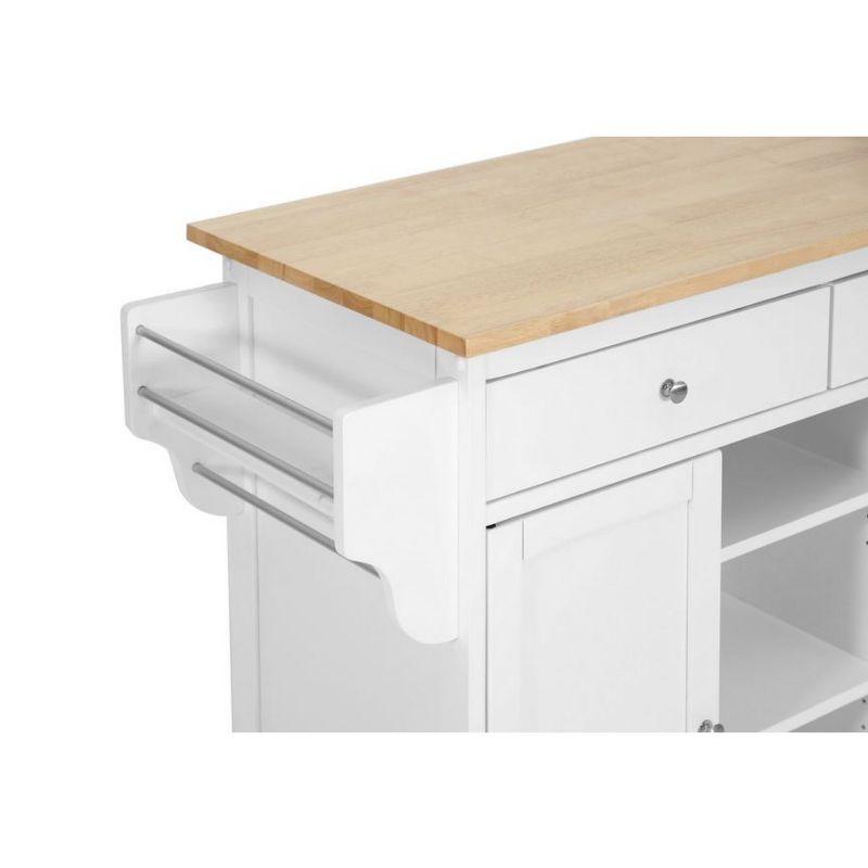 Meryland Modern Kitchen Island Cart White - Baxton Studio