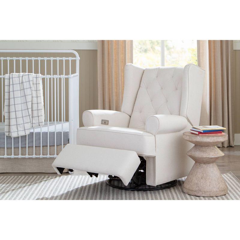 Harbour 32" Cream Eco-Weave Power Swivel Recliner Chair