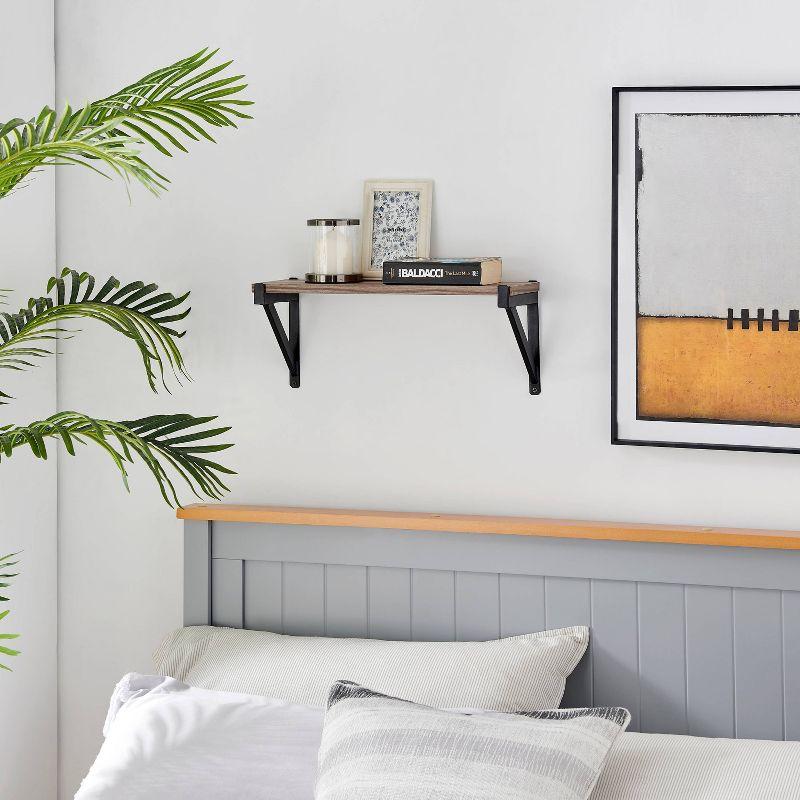 17 Stories Floating Wall Shelf on Triangle Bracket