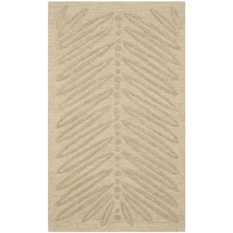 Martha Stewart Chevron Leaves - MSR3612 - Indoor Hand Tufted Runners - Oolong Tea Gree - 2'6"x4'3"