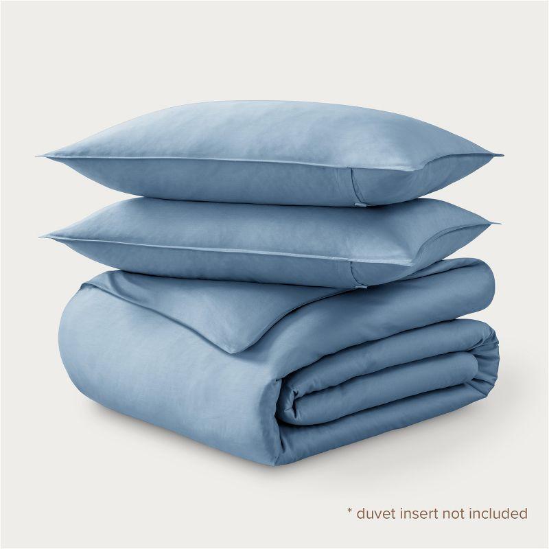 Bare Home 400 Thread Count Organic Cotton Sateen Duvet Cover Set