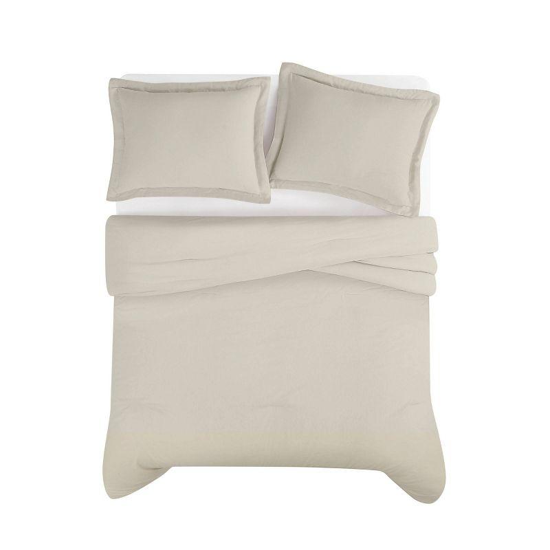 Brooklyn Loom 3pc King Flax Linen Comforter Set Natural