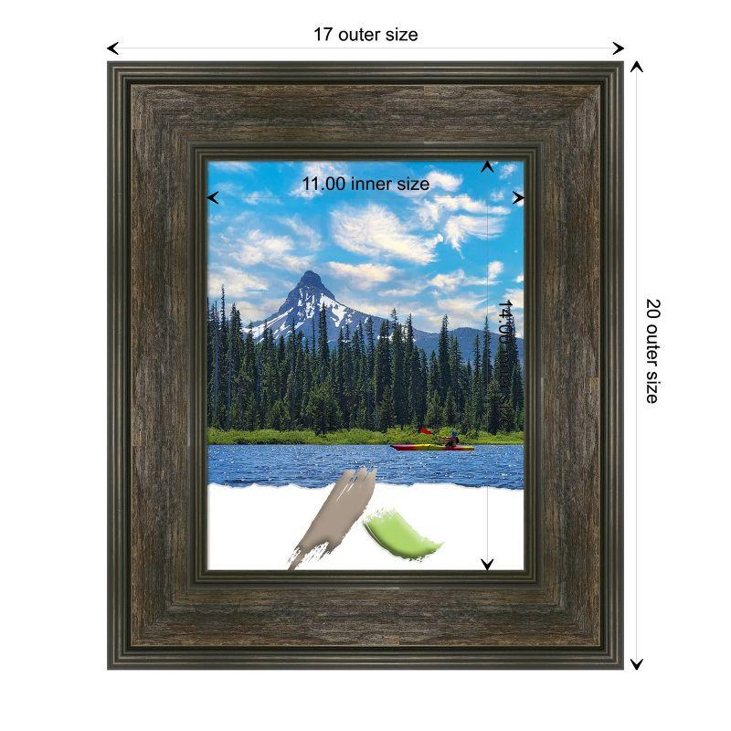 Amanti Art Rail Rustic Char Picture Frame