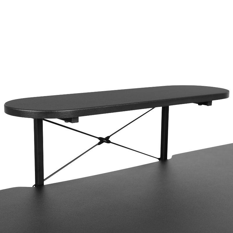 Flash Furniture Black Gaming Desk with Cup Holder, Headphone Hook, and Monitor/Smartphone Stand