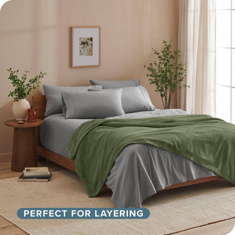 Cypress Microplush Throw Fleece Blanket by Bare Home