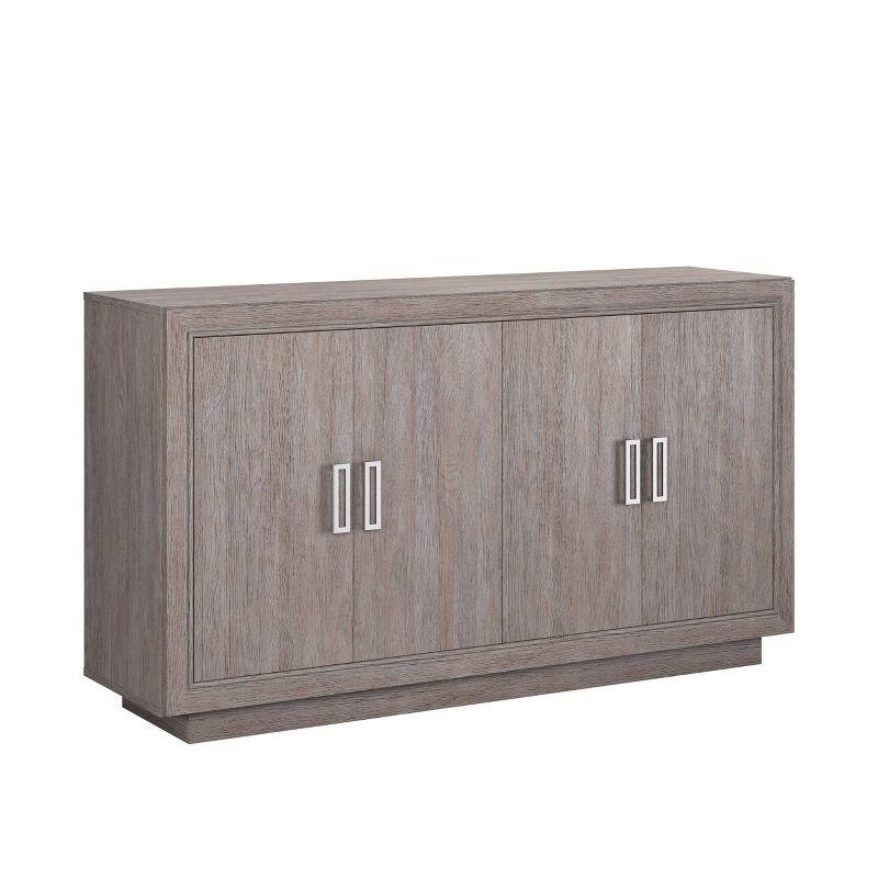 Ashen Oak 58" TV Credenza with Adjustable Shelves