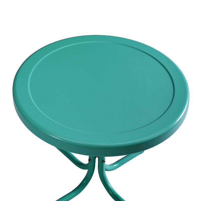 Crosley 3pc Bates Outdoor Patio Chair Set Turquoise: Vintage-Style, Steel Frame, UV-Resistant