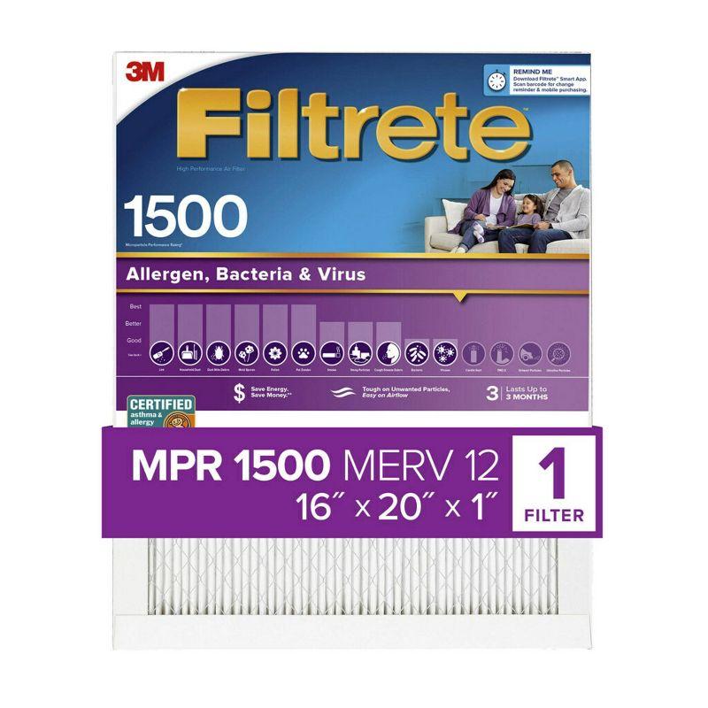 Filtrete Allergen Bacteria and Virus Air Filter 1500 MPR