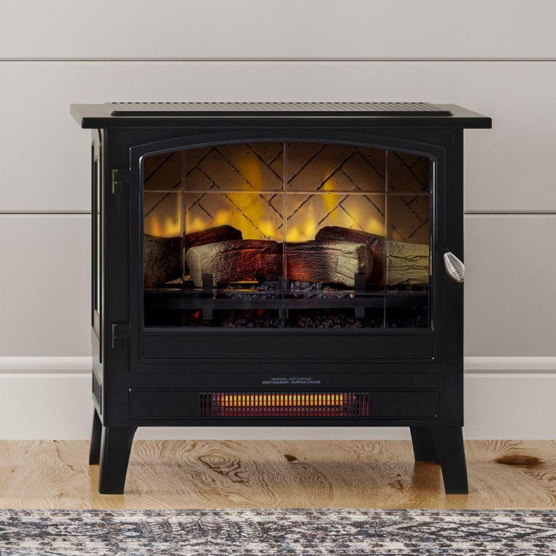 Country Living Smart Infrared Electric Fireplace Stove Heater, Alexa and Google Home Compatible