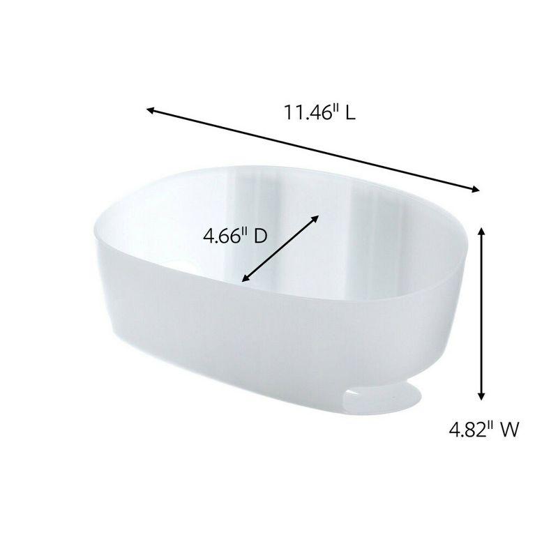 Command Shower Caddy White: Bathroom Organizer with Suction, Plastic Storage Shelf