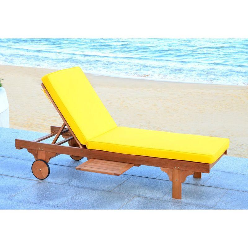 Newport Lounge Chair - Outdoor - PAT7022 - Natural/Yellow -Safavieh