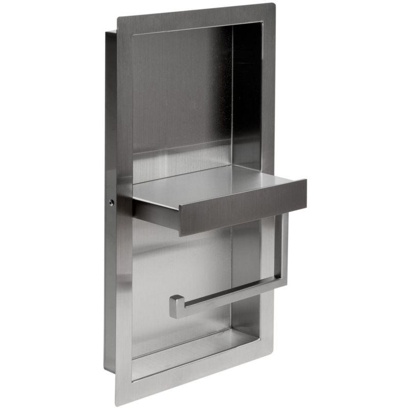 PVD Stainless Steel Recessed Toilet Paper Holder / Bathroom Niche