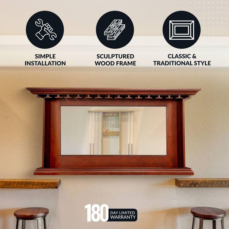 Hathaway Seville Back Bar Mirror - Walnut