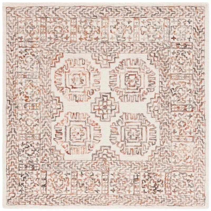 Aspen APN132 Hand Tufted Area Rug  - Ivory/Sage - 5'x5' - Safavieh.