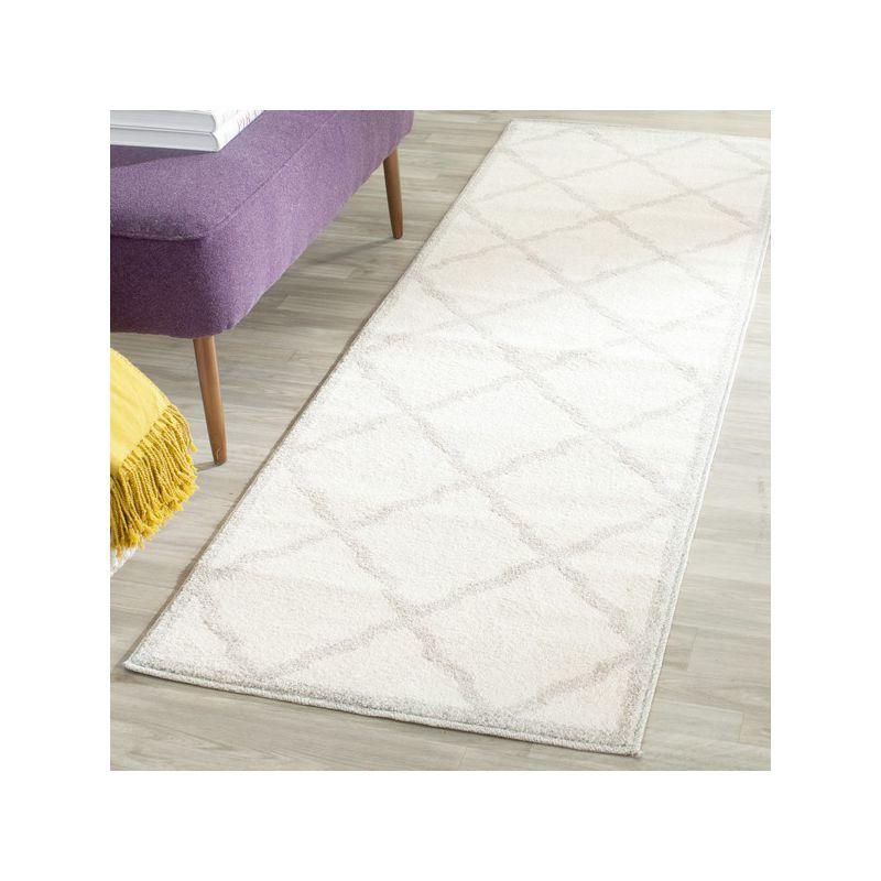 Reversible Easy-Care Synthetic Gray Area Rug - Handmade & Washable