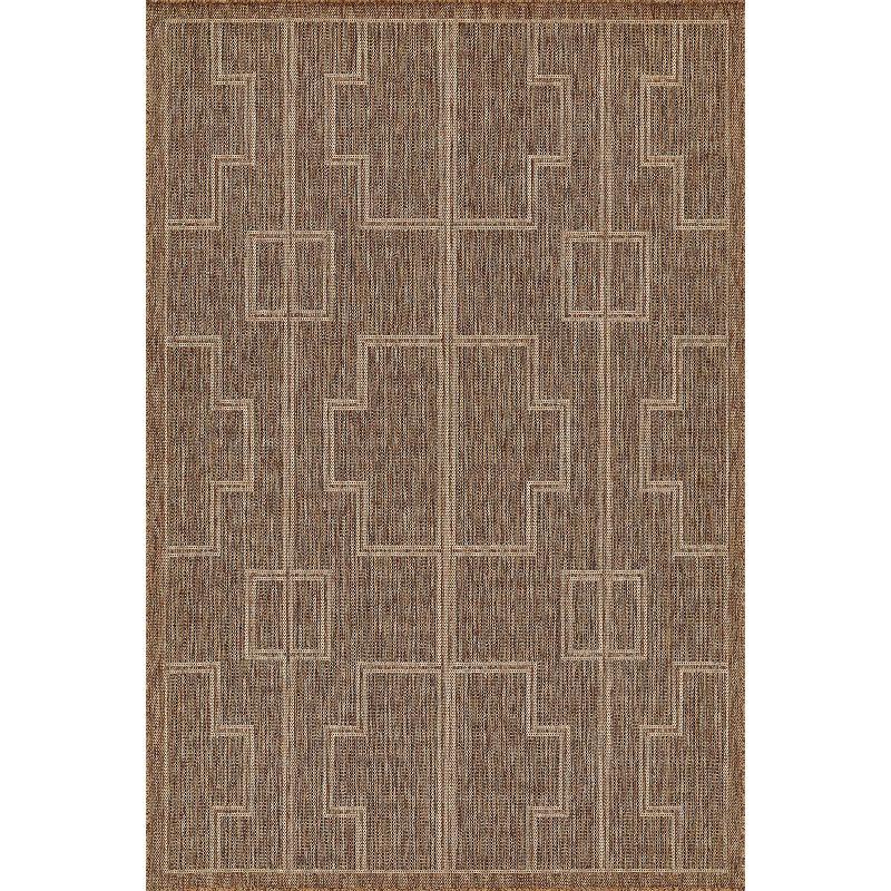 Momeni 3'3"x5' Hampton Zaid Machine Loomed Indoor/Outdoor Area Rug Natural: Geometric Pattern, Low Pile, Polypropylene