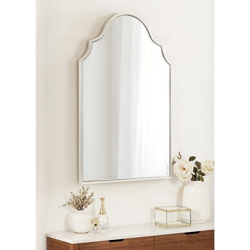 Kate and Laurel Leanna Framed Arch Wall Mirror, 20x30, Silver