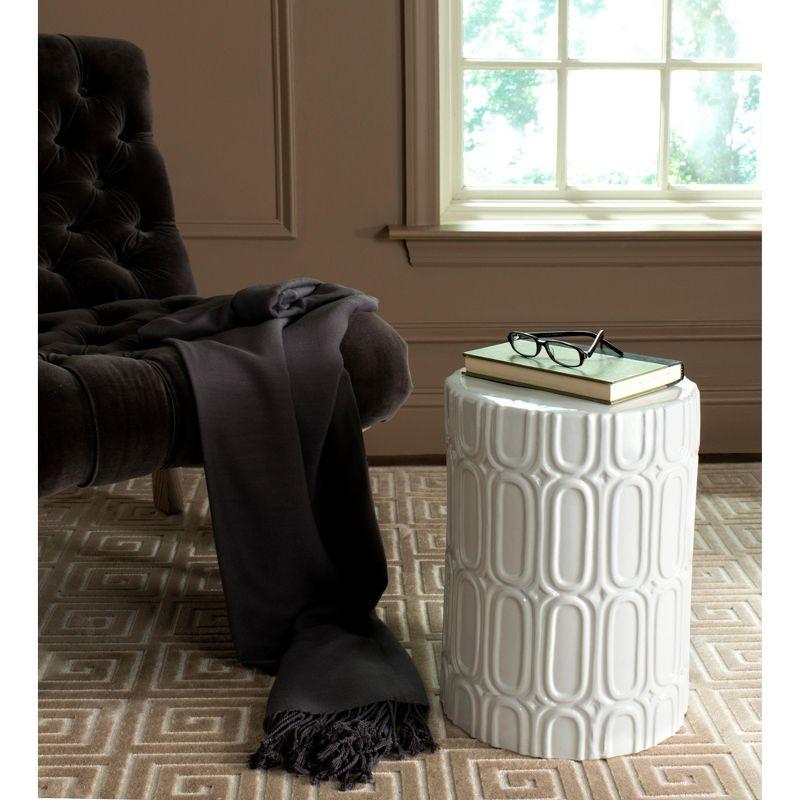 Melody Garden Stool - Indoor/Outdoor - ACS4529 - White - Safavieh