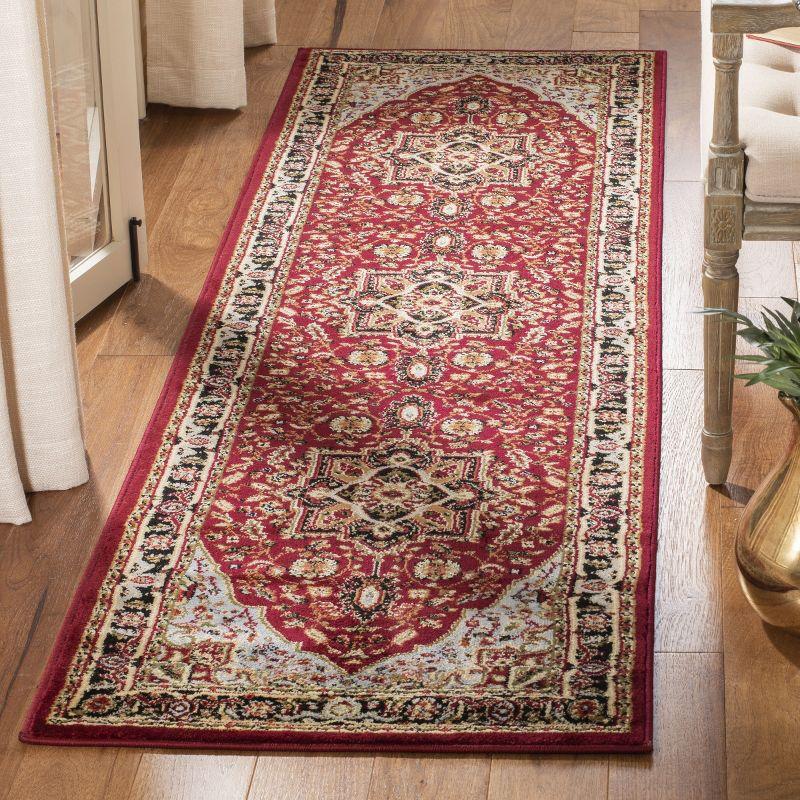 Lyndhurst Heriz LNH330 Power Loomed Runner Rug - Red/Black - 2'3"x8' - Safavieh