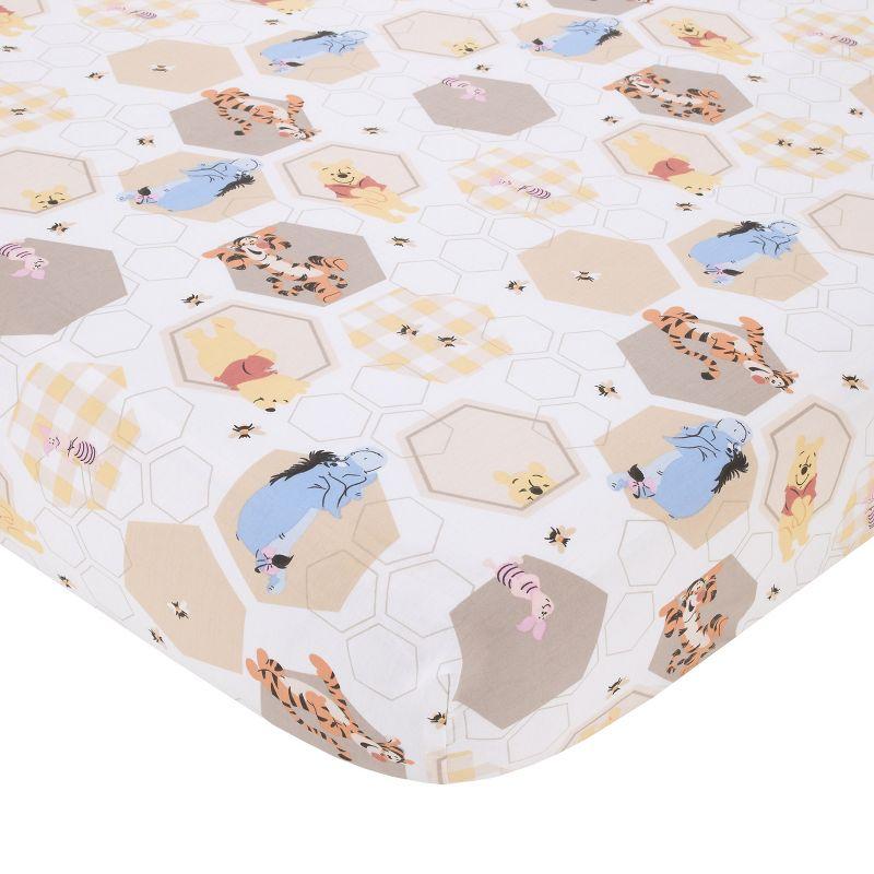 Disney NoJo Disney Winnie the Pooh Hugs and Honeycombs Patchwork with Piglet, Tigger and Eeyore 3 Piece Crib Bedding Set