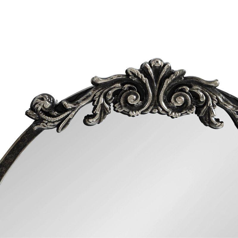 Kate & Laurel All Things Decor 18"x24" Arendahl Traditional Vertical Oval Wall Mirror: Ornate, Baroque-Inspired Design