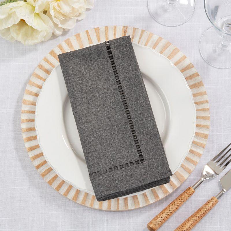 Saro Lifestyle Laser-Cut Hemstitch Napkin (Set of 4)