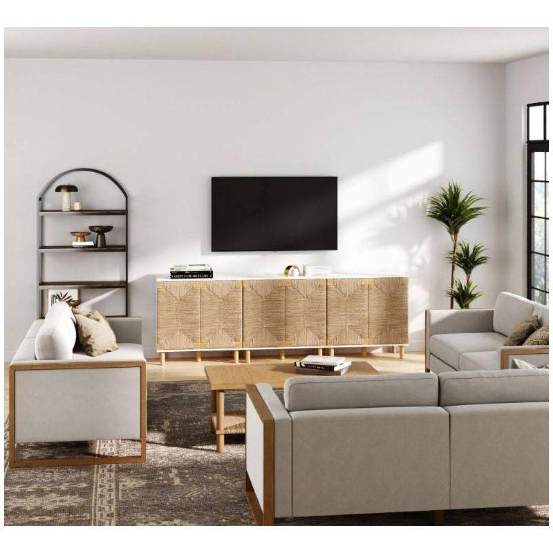 Shellie Solid Wood 2 - Door Accent Cabinet Set or TV Stand