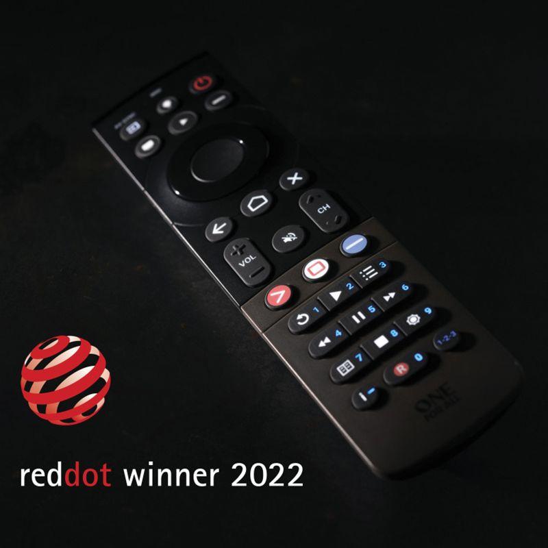 One For All® Smart Streamer 5-Device Backlit Universal Remote, Black