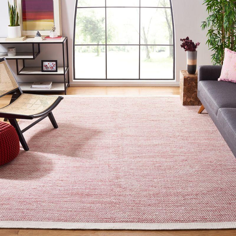 Hand-Tufted Artisan Red Wool Blend 6' x 9' Rectangular Rug