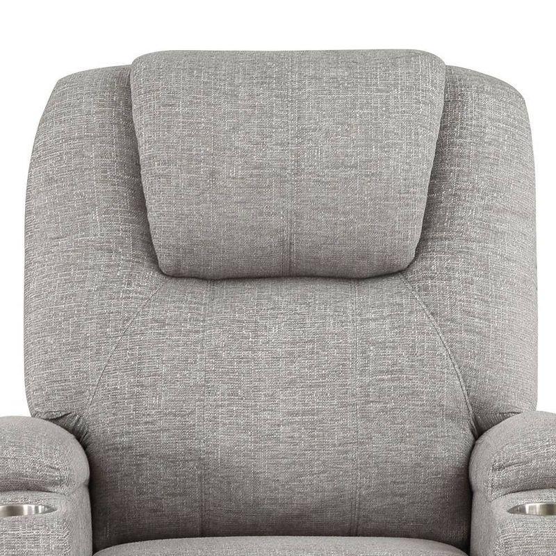 Acme Furniture Evander Reclining Sofa Light Gray Chenille