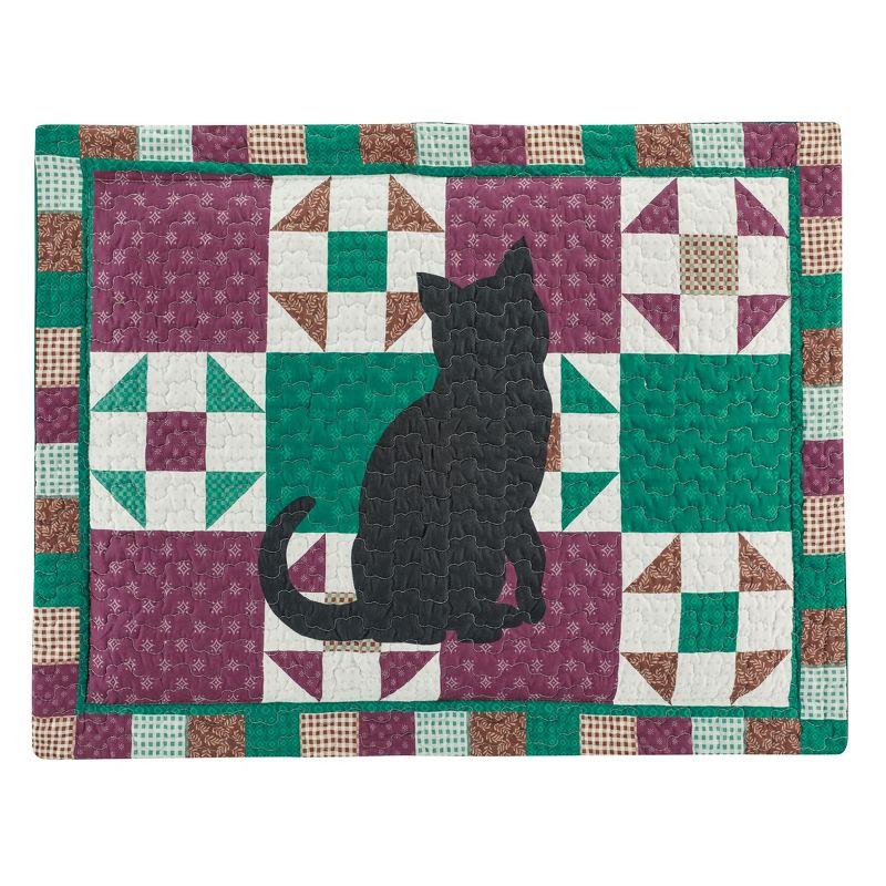 Charming Cat Silhouette Patchwork Pillow Sham