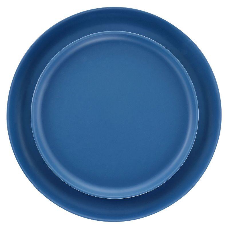 Gibson Home Canyon Crest 12-Piece Stackable Matte Melamine Dinnerware Set