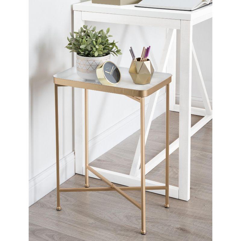 Kate and Laurel Celia Metal Tray Accent Table