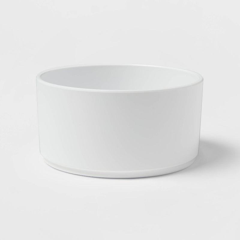 12pc Stoneware Stella Dinnerware Sets White - Threshold™: Solid Dishware Set, Service for 4, Microwave & Dishwasher Safe