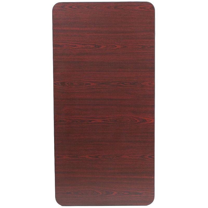 Flash Furniture 4-Foot Mahogany Melamine Laminate Folding Banquet Table