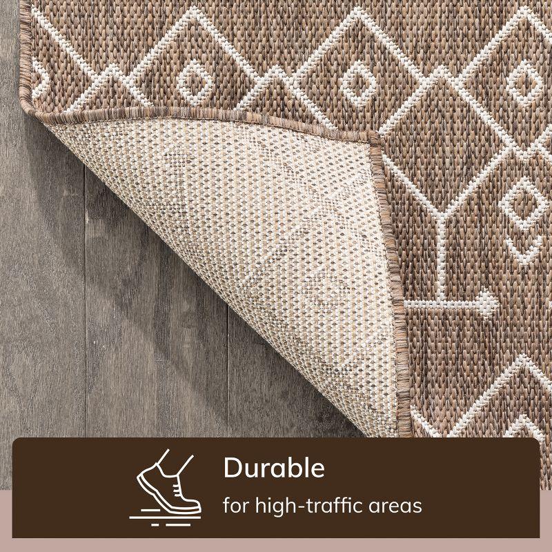 Marshanna Nord Trellis Brown/Taupe Indoor/Outdoor Flat-Weave Area Rug