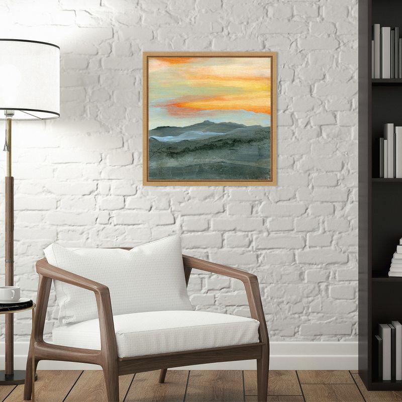 Amanti Art Over Blue Mountains by Karen Suderman Canvas Wall Art Print Framed 16 x 16-in.