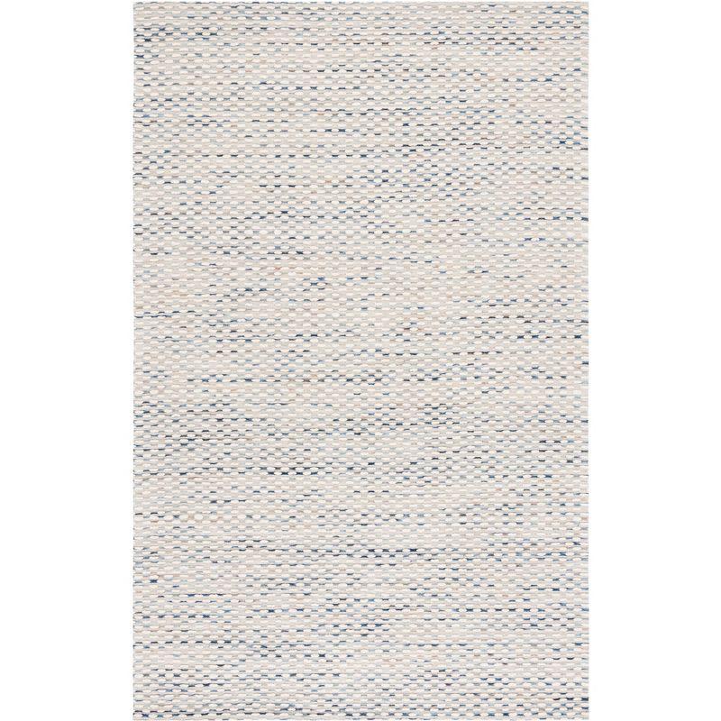 Marbella MRB158 Hand Woven Indoor Area Rug - White/Navy - 9'x12' - Safavieh