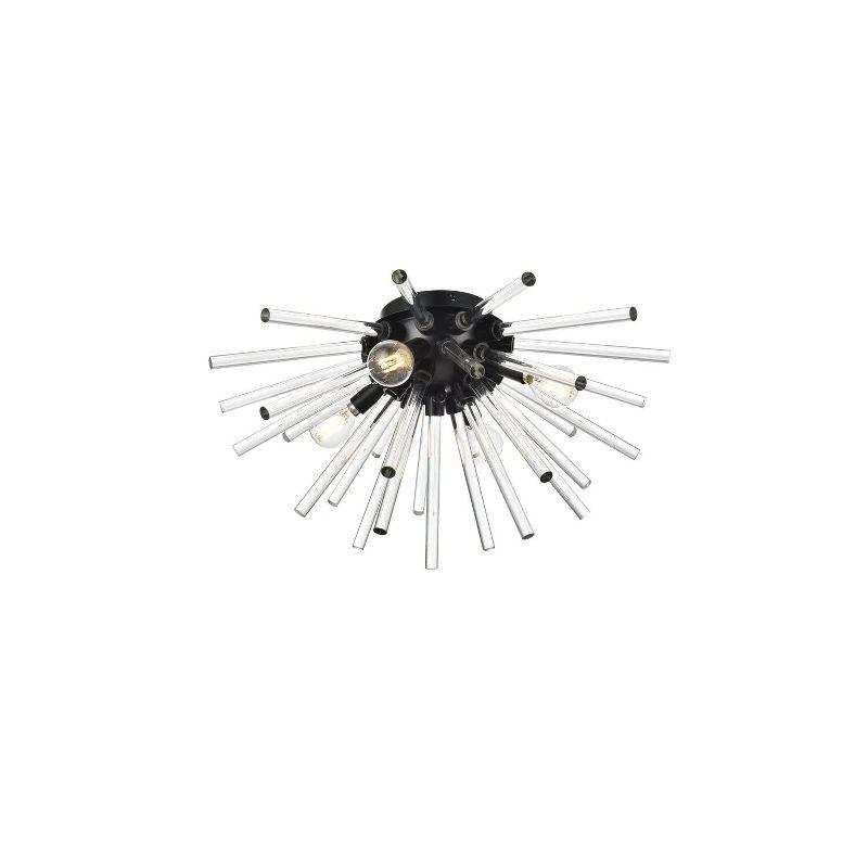 Elegant Lighting Sienna 18 inch crystal rod wall sconce in black