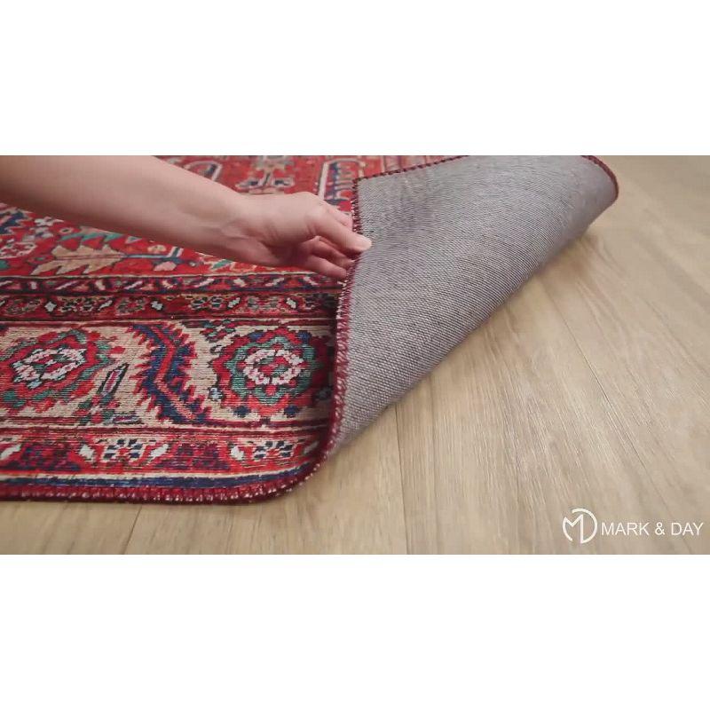 Mark & Day Loveren Woven Indoor Area Rugs Bright Red