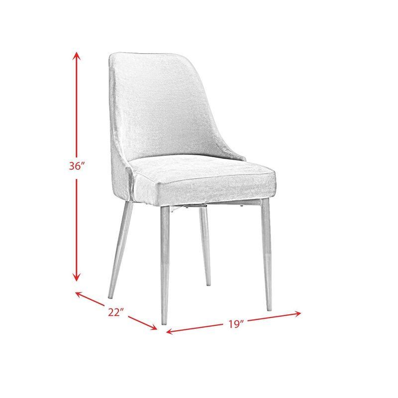 Mardelle Dining Side Chair Set Cream - Picket House Furnishings: Upholstered, Metal Legs, 2-Piece