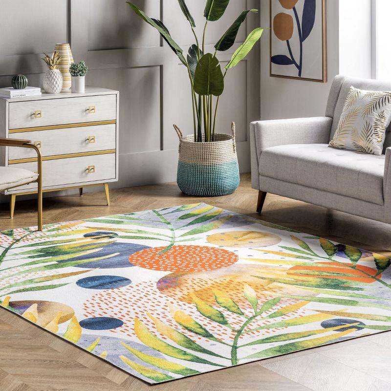 Nuloom Amelia Machine Washable Tropical Indoor Area Rug