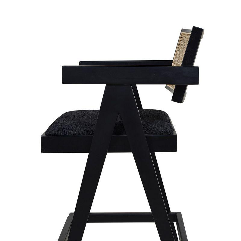 Jennifer Taylor Home Milan 29.5" Modern Resin Webbing Back Bar Stool with Arms