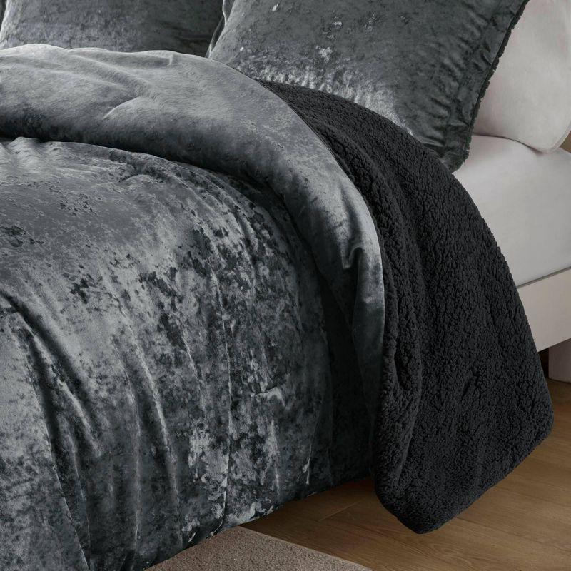 Intelligent Design Mira Crushed Velvet Sherpa Reversible Comforter Set