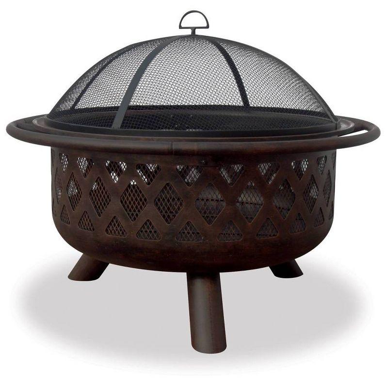 Bronze Lattice Design Wood Burning Outdoor Fire Pit