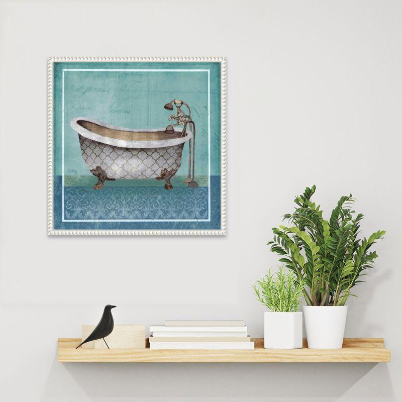 Amanti Art Regal Blue Tub I by Elizabeth Medley Framed Canvas Wall Art