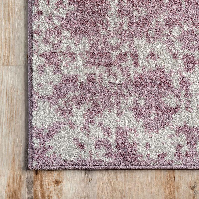 Nuloom Deedra Abstract 2x8 Runner Indoor Area Rug for Living Room Bedroom Dining Room Entryway Hallway Kitchen, Pink/Ivory