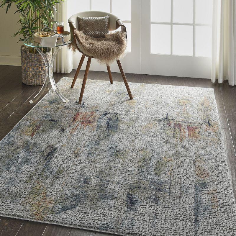 Global Vintage GLB09 Ivory/Multicolor Area Rug Abstract Artistic Brushstroke By Nourison