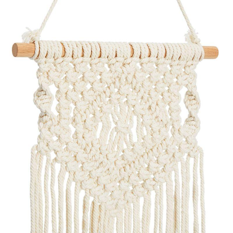Okuna Outpost 2 Pack Boho Themed Woven Macrame Wall Art, Handing Décor for Home or Nursery, 15 x 10 in