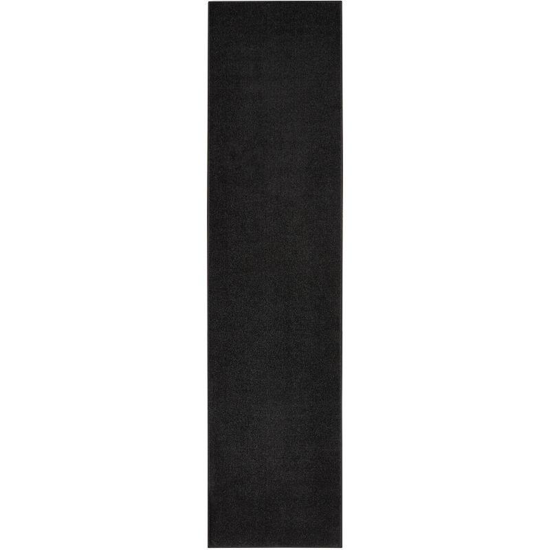 Nourison Essentials 2'2" x 12' Black Indoor/Outdoor Rug